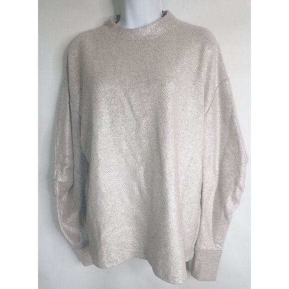 Anthropologie Mustard Seed Metallic Long Sleeve Sweater Women‎ S NEW - Picture 2 of 8